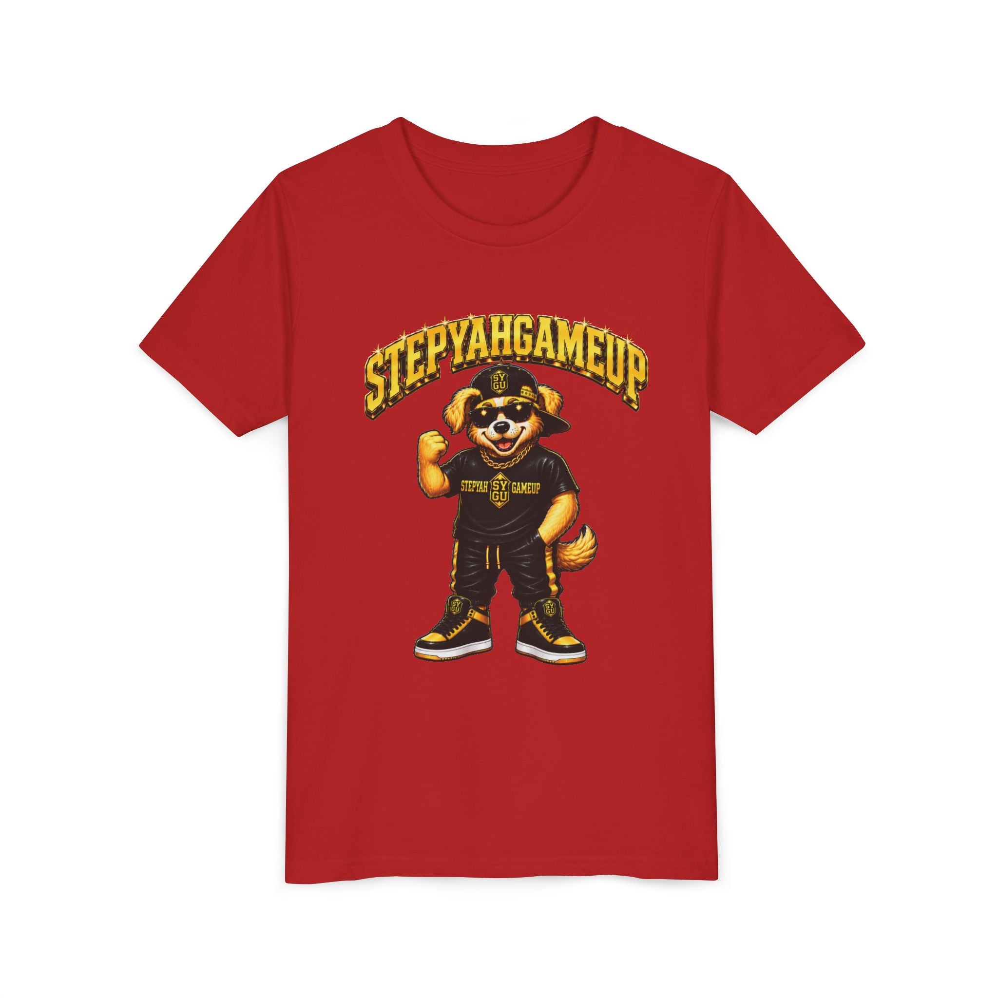 StepYahGameUp — SYGU Dog | Gold Edition | Unisex Youth Tee