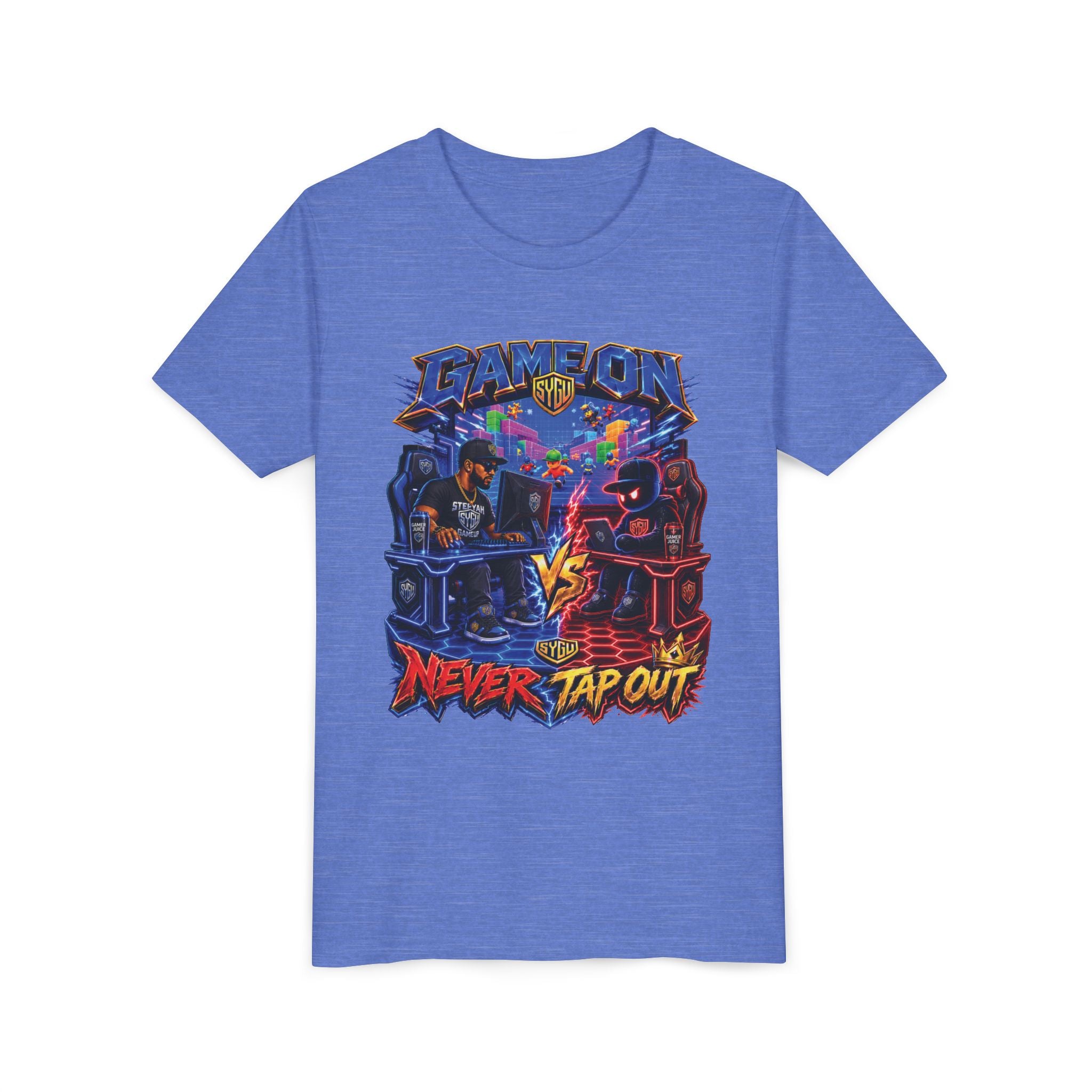 StepYahGameUp — Game On Never Tap Out | Youth Tee