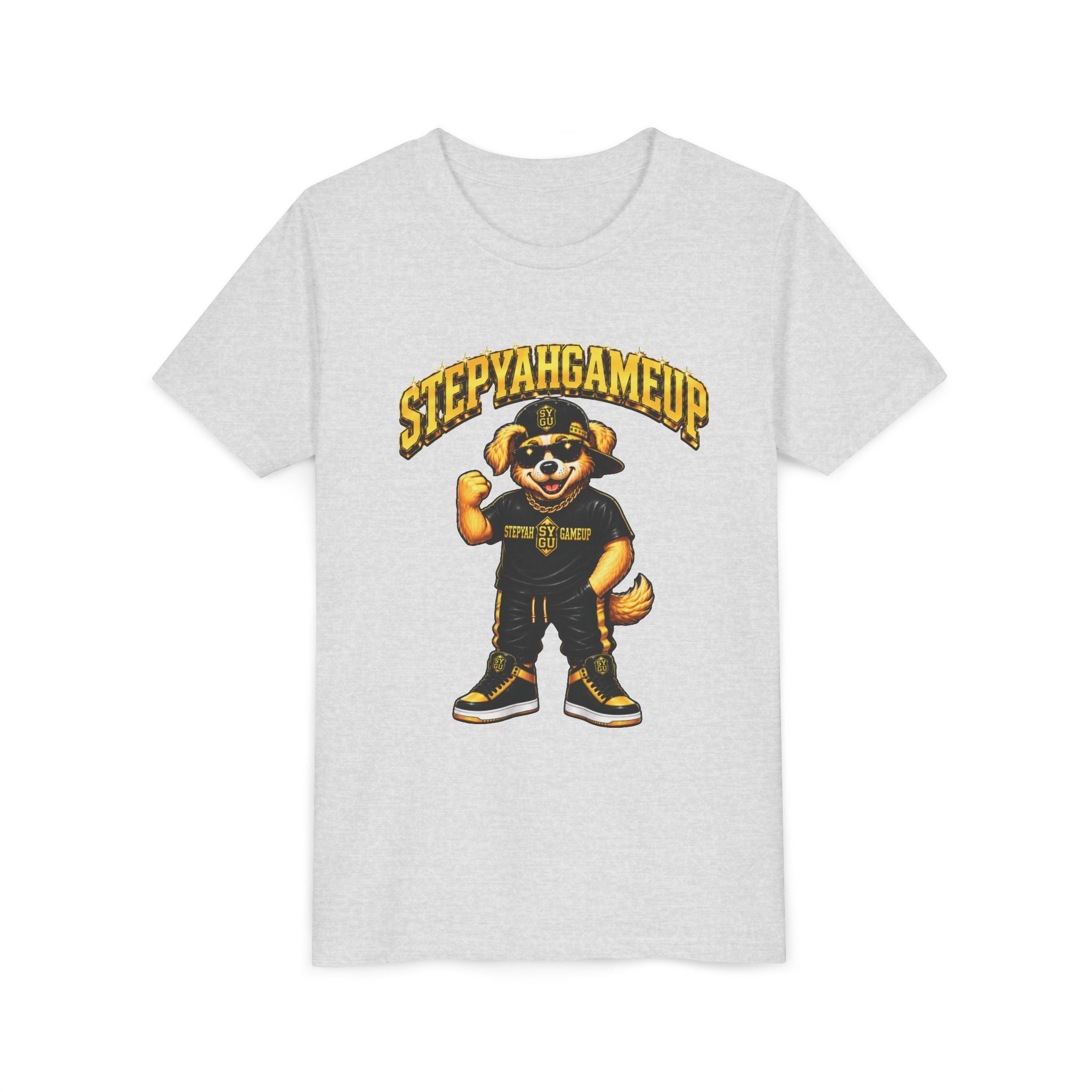 StepYahGameUp — SYGU Dog | Gold Edition | Unisex Youth Tee