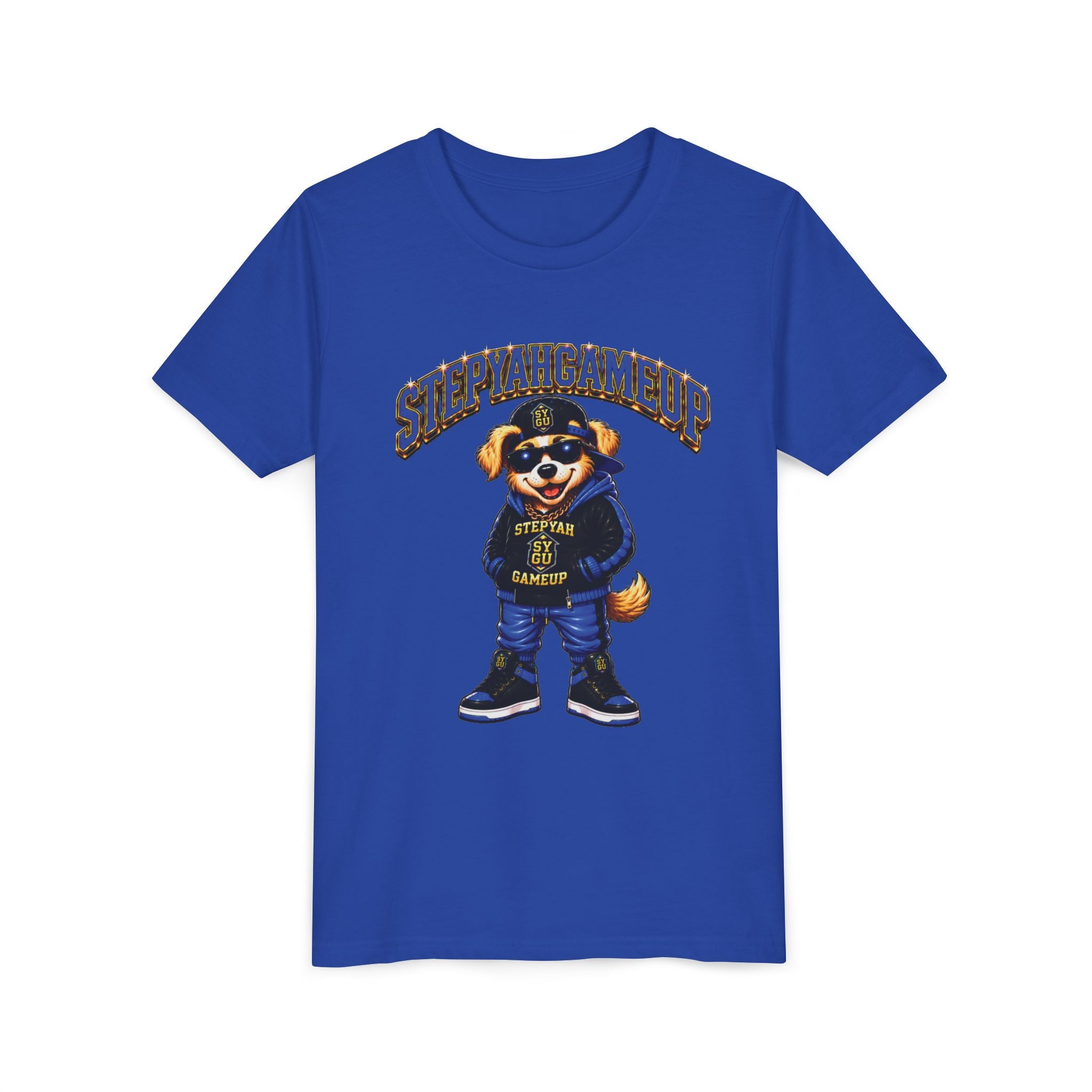 StepYahGameUp — SYGU Dog | Blue Edition | Unisex Youth Tee