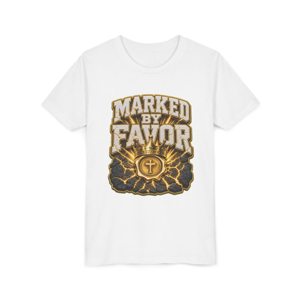 Walk By Faith ✝️ — Marked By Favor | Unisex Youth Tee