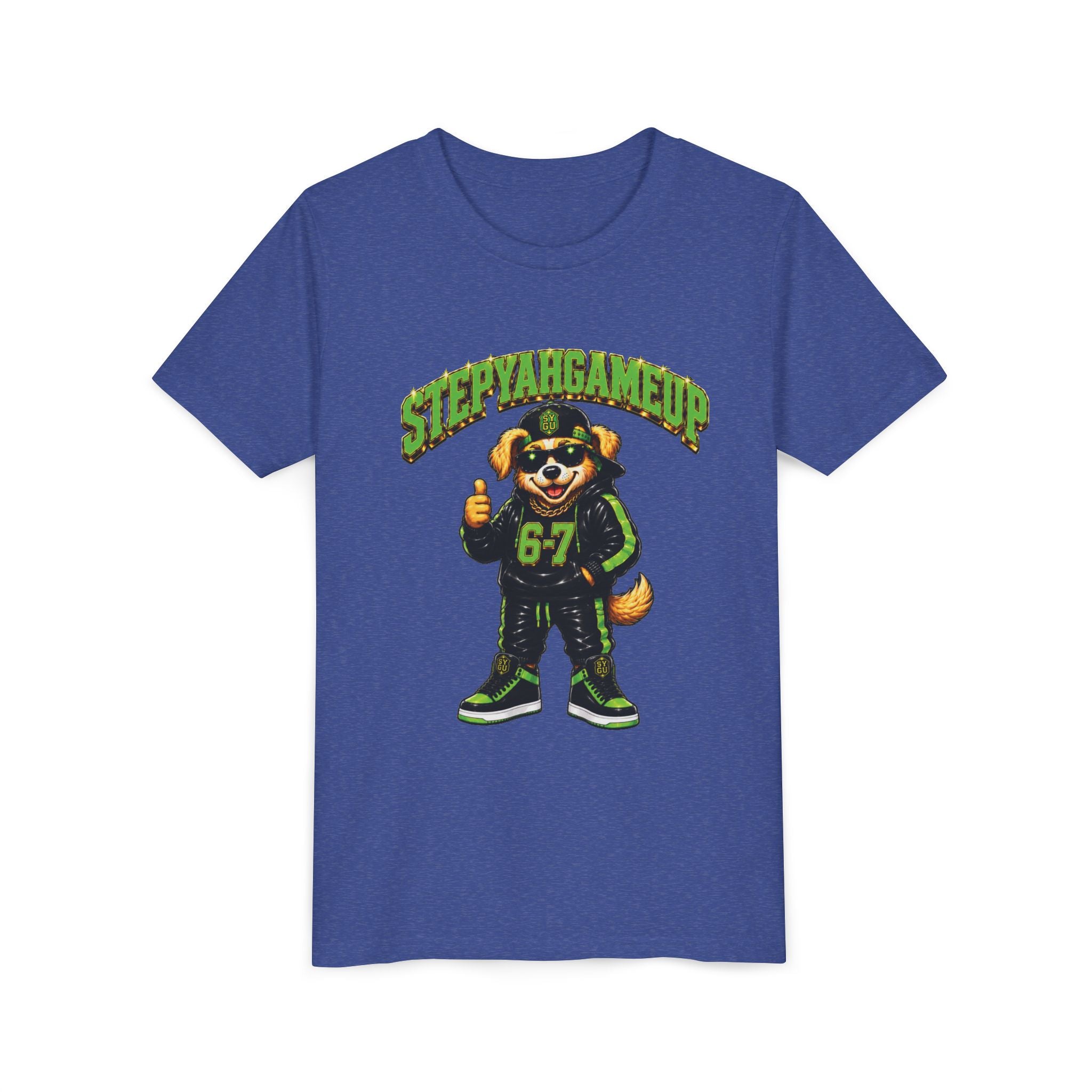 StepYahGameUp — SYGU Dog | 6-7 Green Edition | Unisex Youth Tee