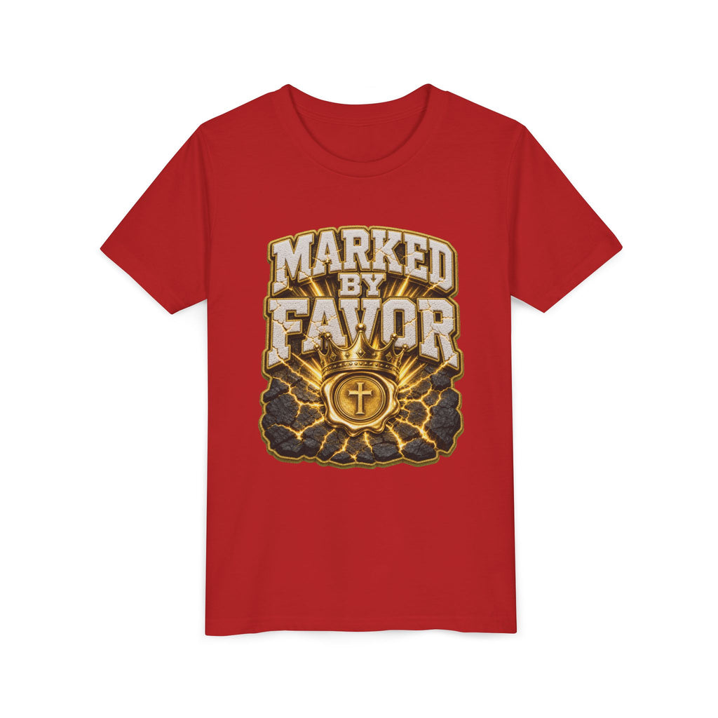 Walk By Faith ✝️ — Marked By Favor | Unisex Youth Tee