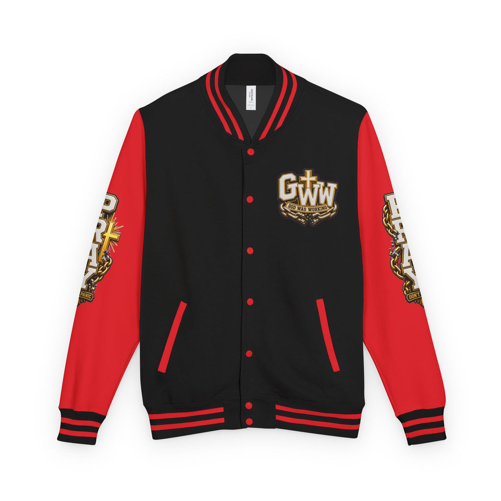 Walk By Faith Unisex Letterman ✝️ — God Was Working While I Was Worrying