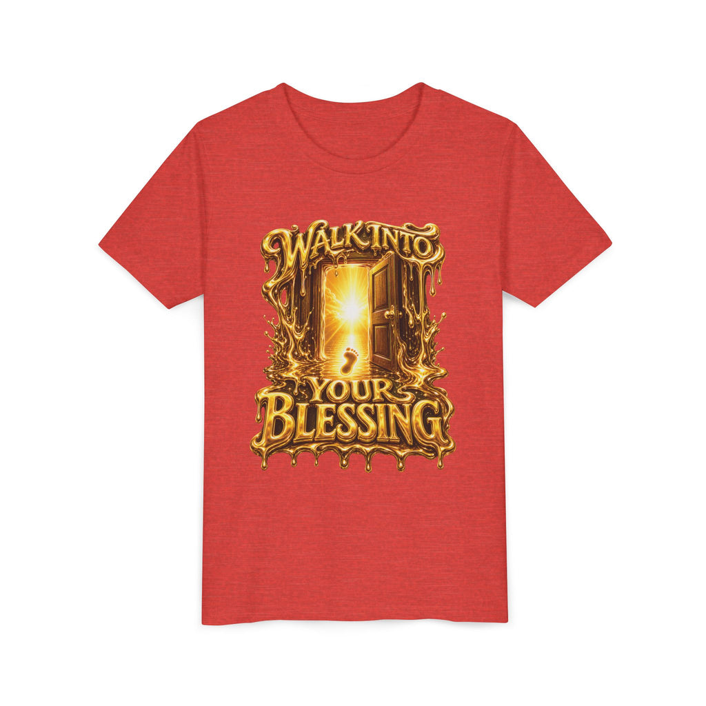 Walk By Faith ✝️ — Walk Into Your Blessing | Unisex Youth Tee
