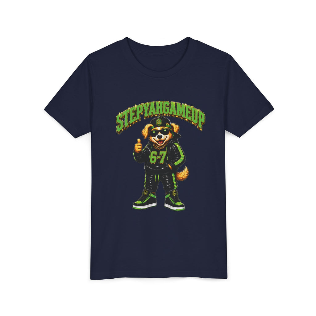 StepYahGameUp — SYGU Dog | 6-7 Green Edition | Unisex Youth Tee