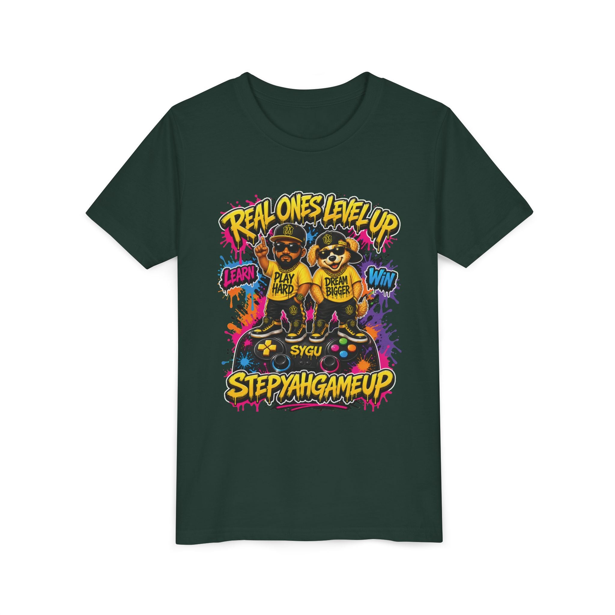 StepYahGameUp — Real Ones Level Up | Unisex Youth Tee