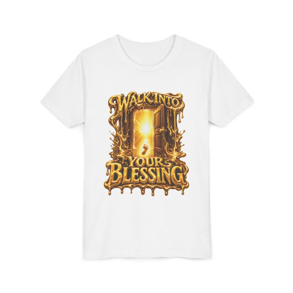 Walk By Faith ✝️ — Walk Into Your Blessing | Unisex Youth Tee