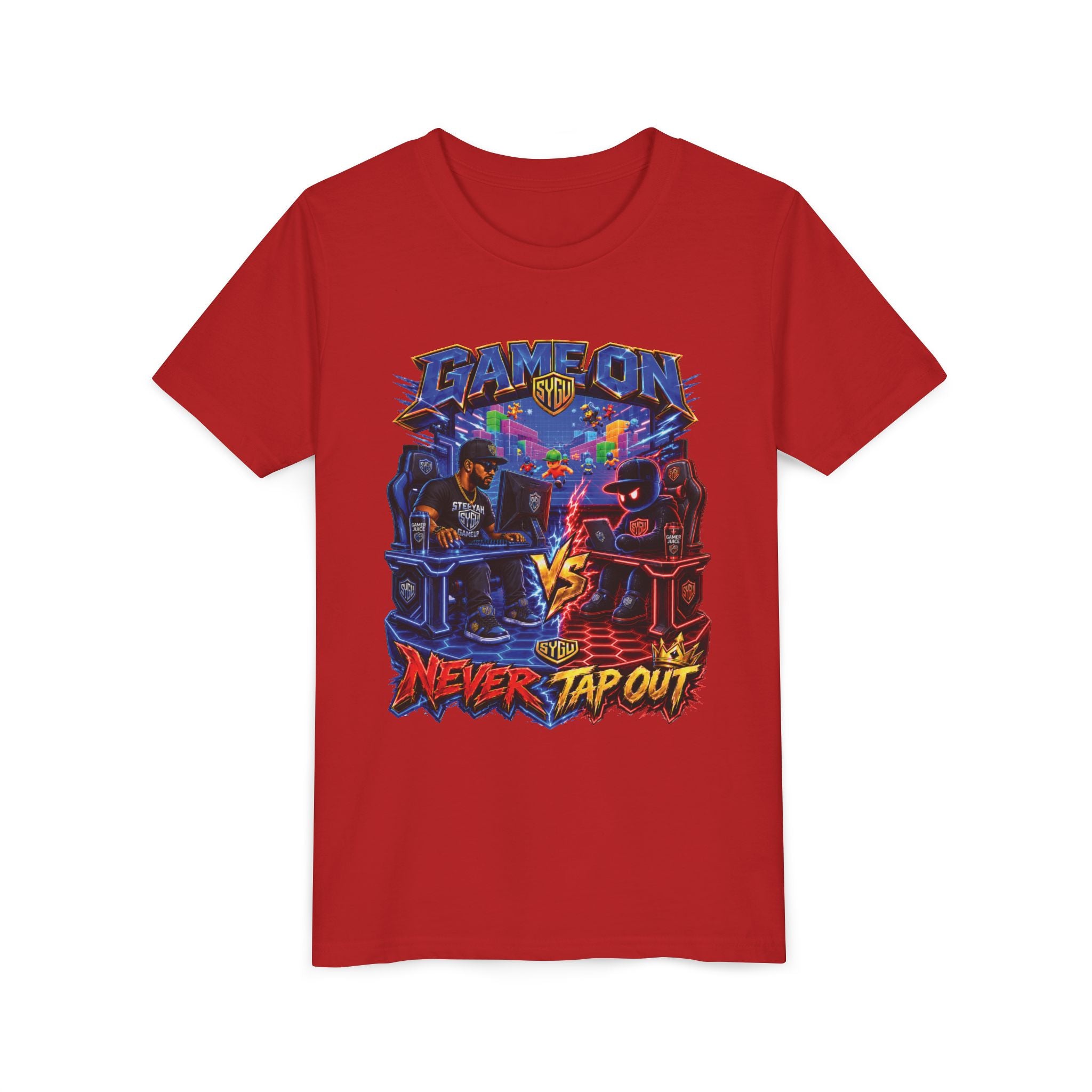 StepYahGameUp — Game On Never Tap Out | Youth Tee