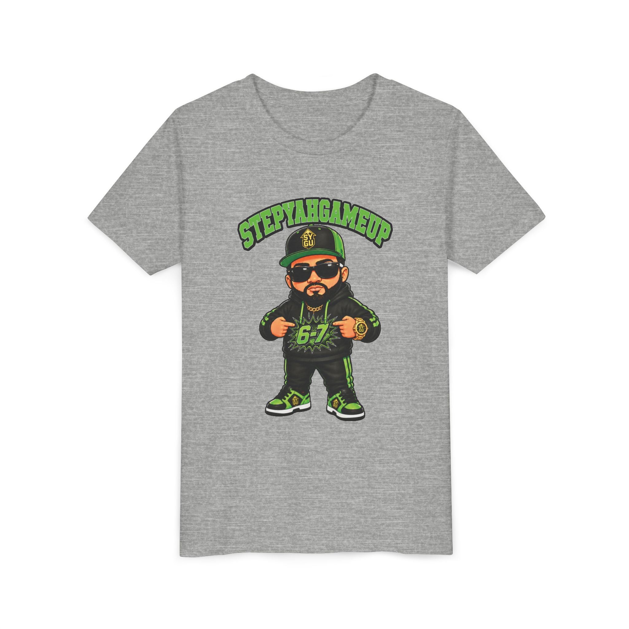 StepYahGameUp — Stumble Step Green Edition | Unisex Youth Tee