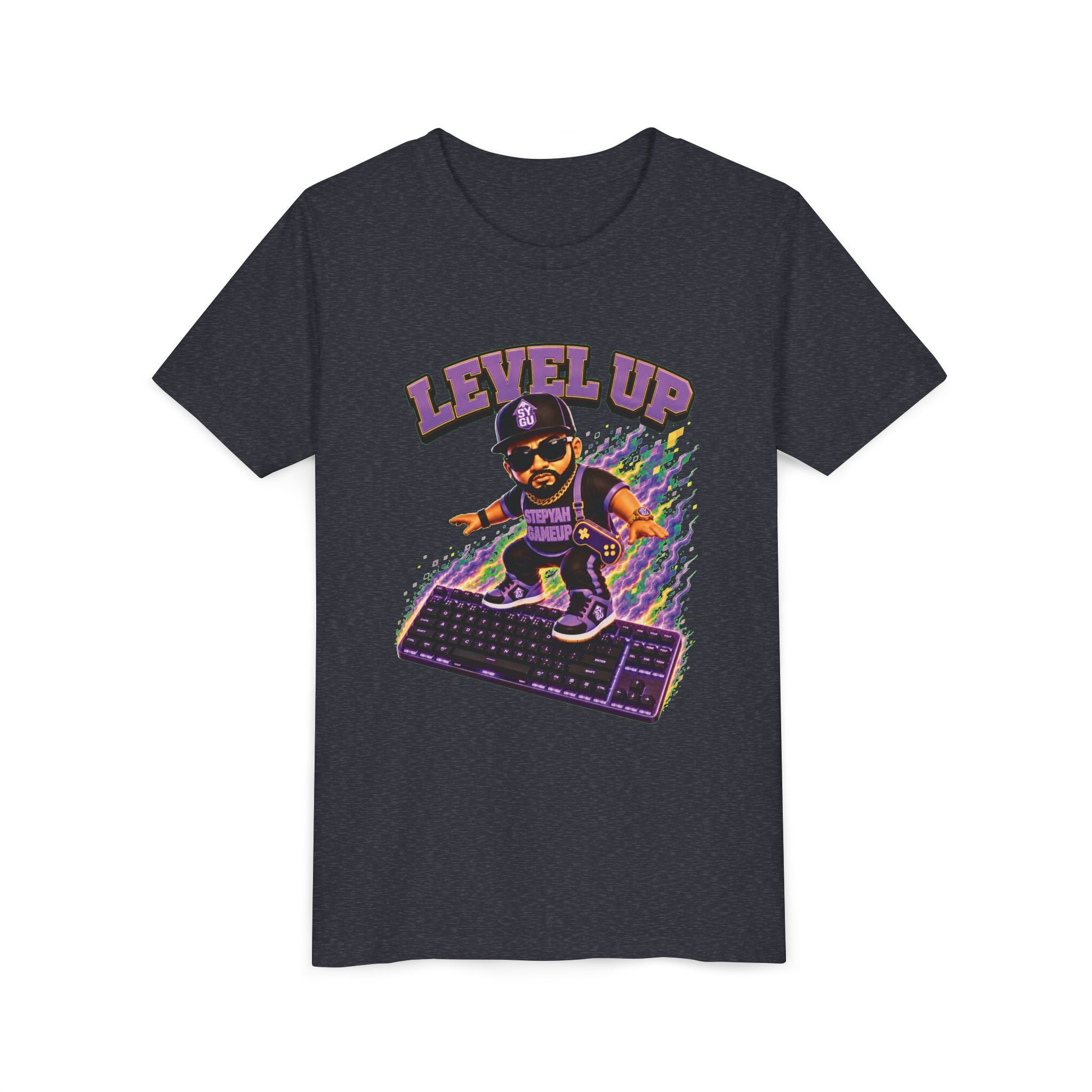 StepYahGameUp — Level Up | Keyboard Rider | Unisex Youth Tee