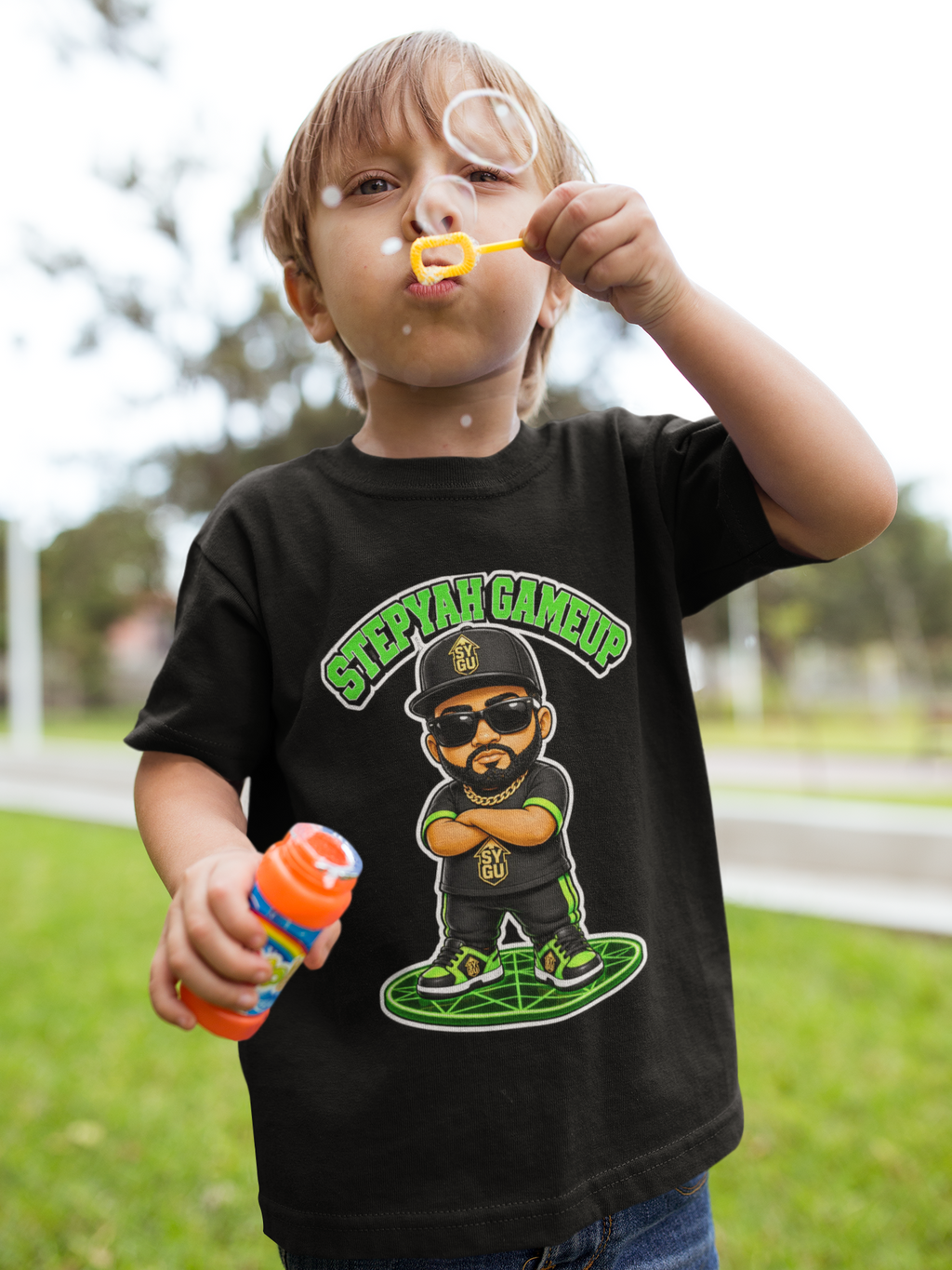 StepYahGameUp — Stumble Step Green Edition | Youth Tee