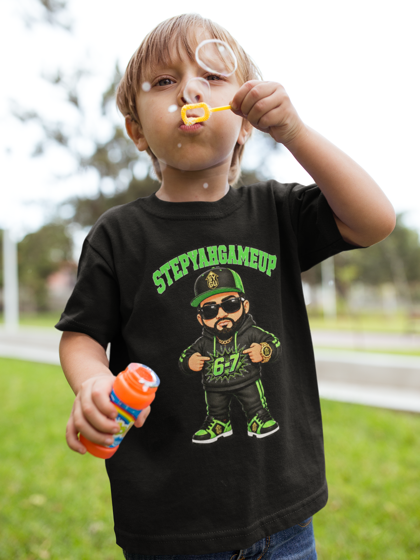StepYahGameUp — Stumble Step Green Edition | Unisex Youth Tee