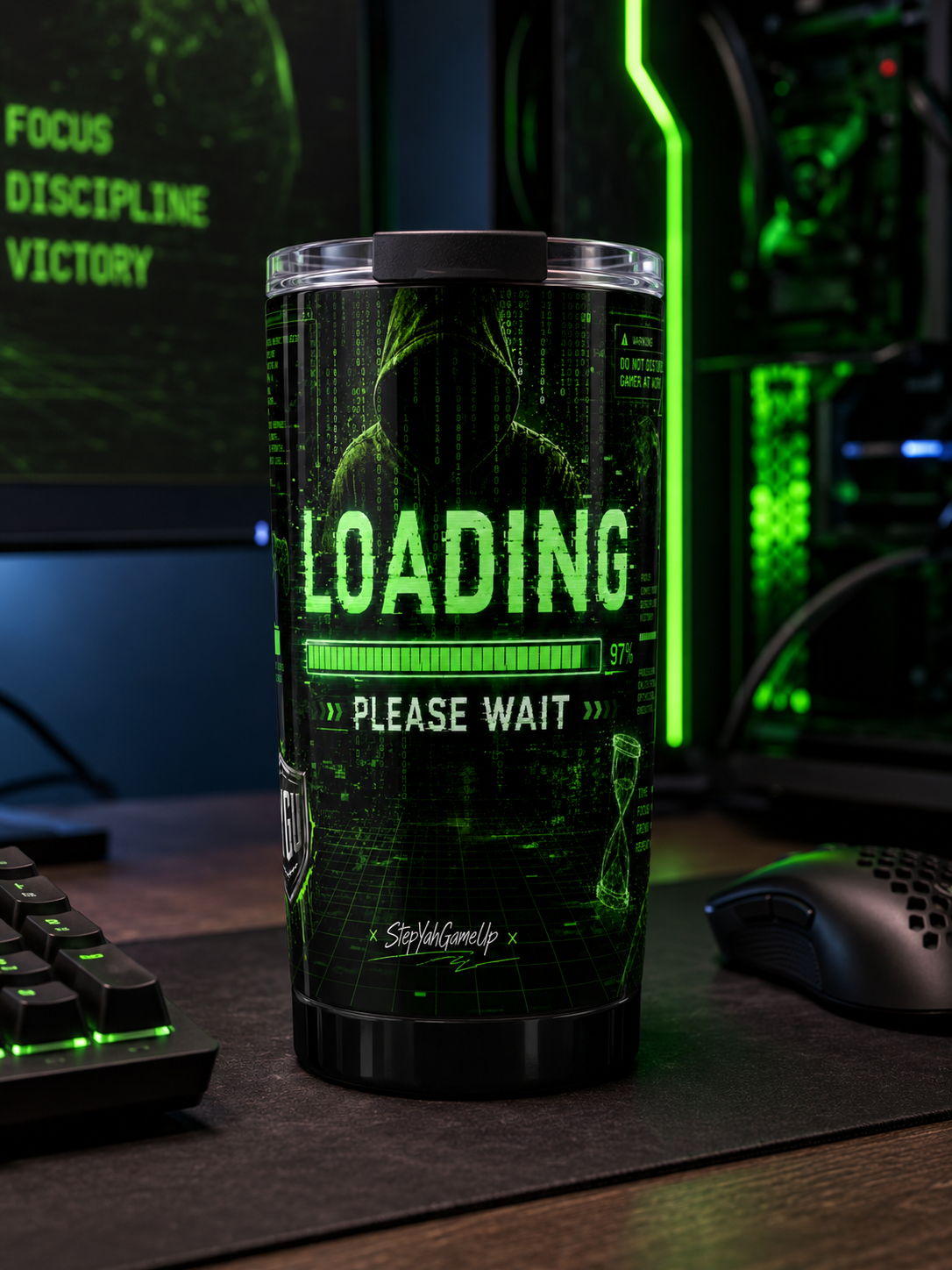 StepYahGameUp — Loading Please Wait | 20oz Tumbler
