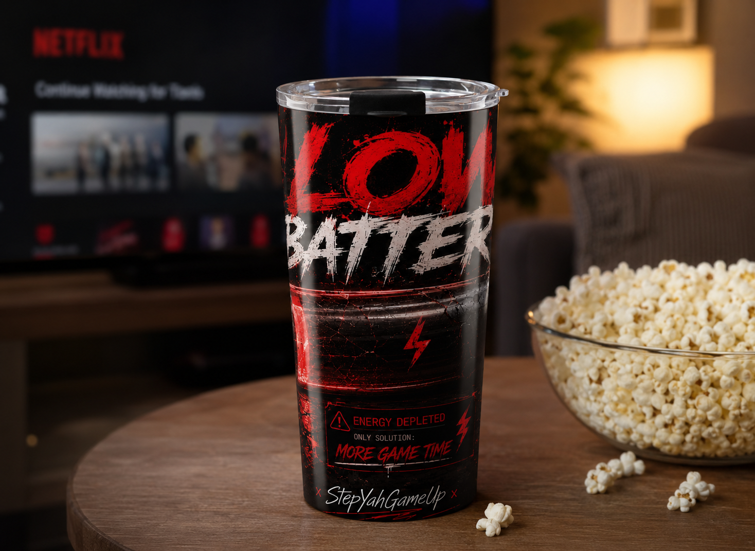 StepYahGameUp — Low Battery | 20oz Tumbler