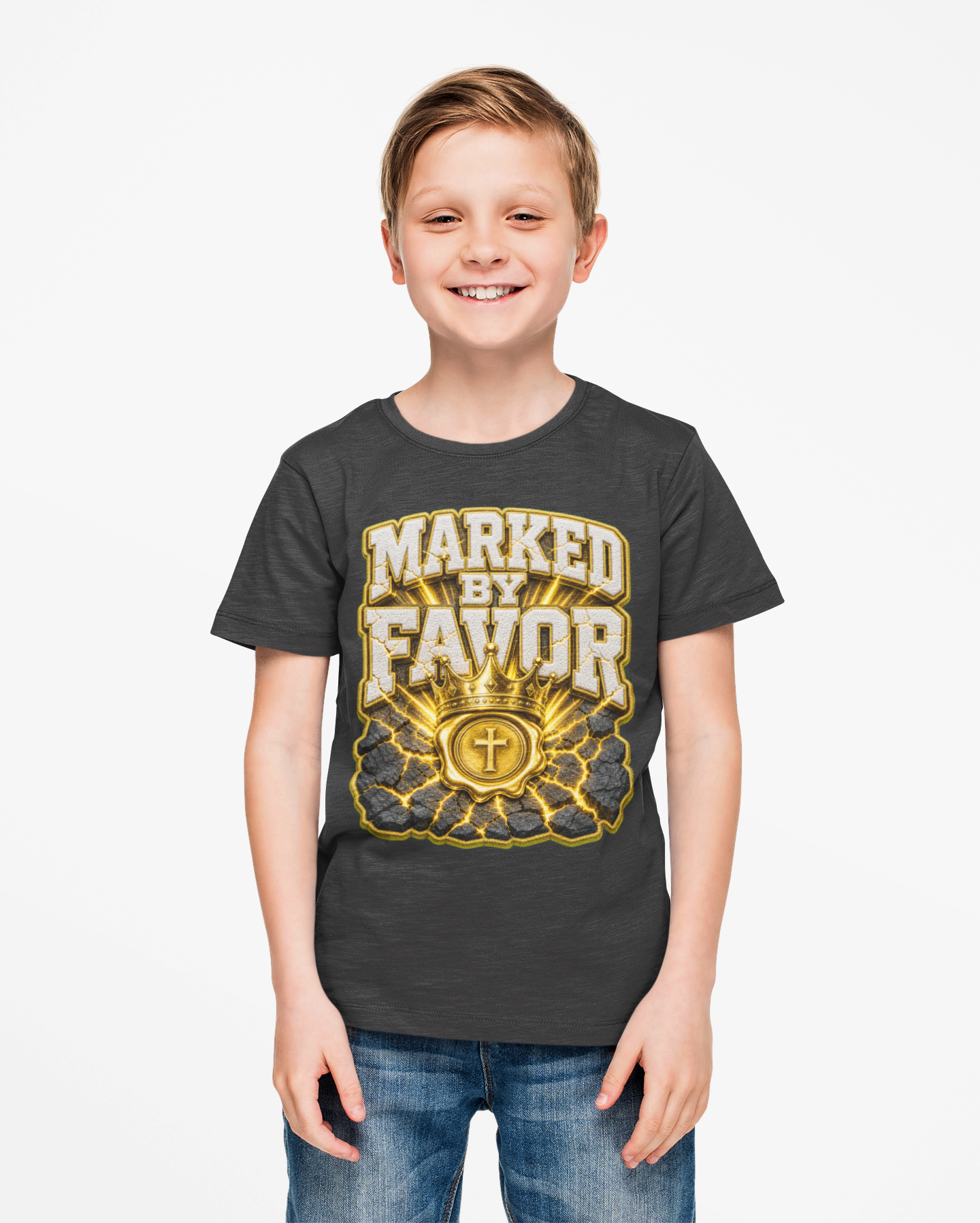 Walk By Faith ✝️ — Marked By Favor | Unisex Youth Tee