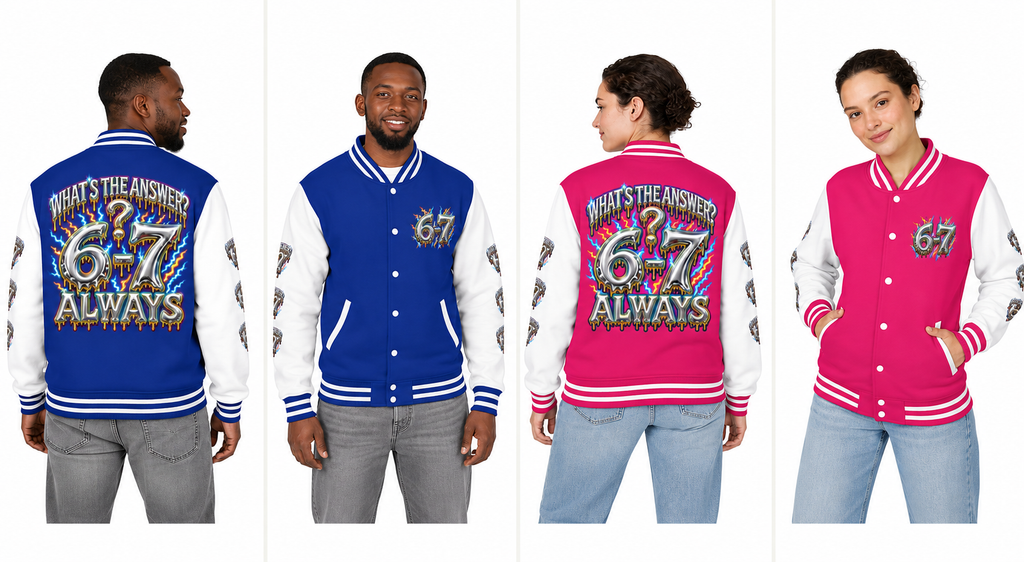 6-7 Unisex Letterman — What's The Answer? 6-7 Always