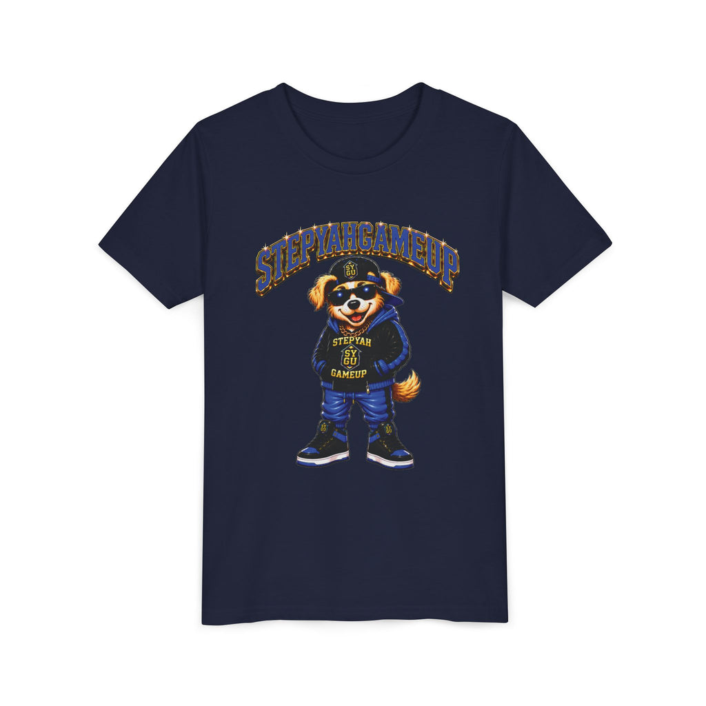 StepYahGameUp — SYGU Dog | Blue Edition | Unisex Youth Tee