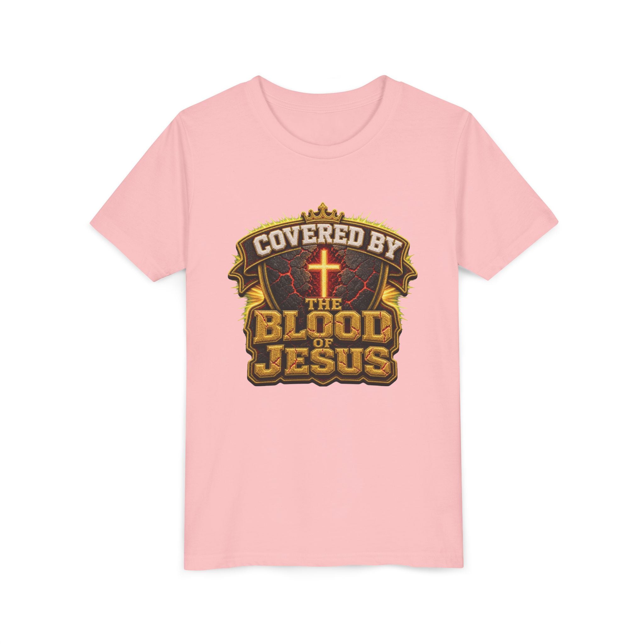 Walk By Faith ✝️ — Covered By The Blood Of Jesus | Unisex Youth Tee