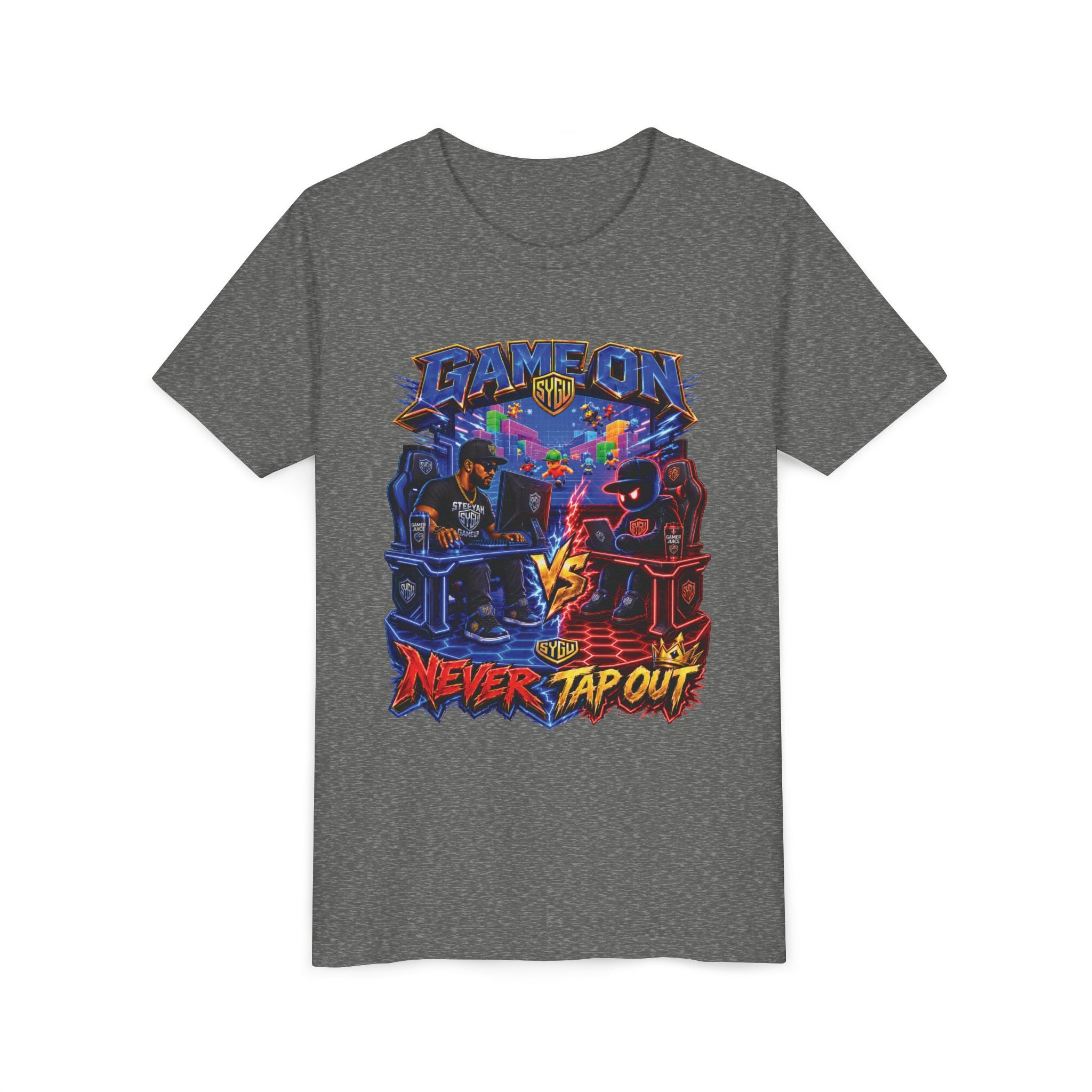 StepYahGameUp — Game On Never Tap Out | Youth Tee