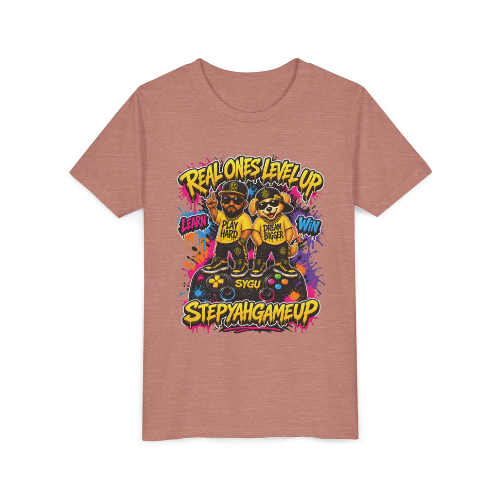 StepYahGameUp — Real Ones Level Up | Unisex Youth Tee