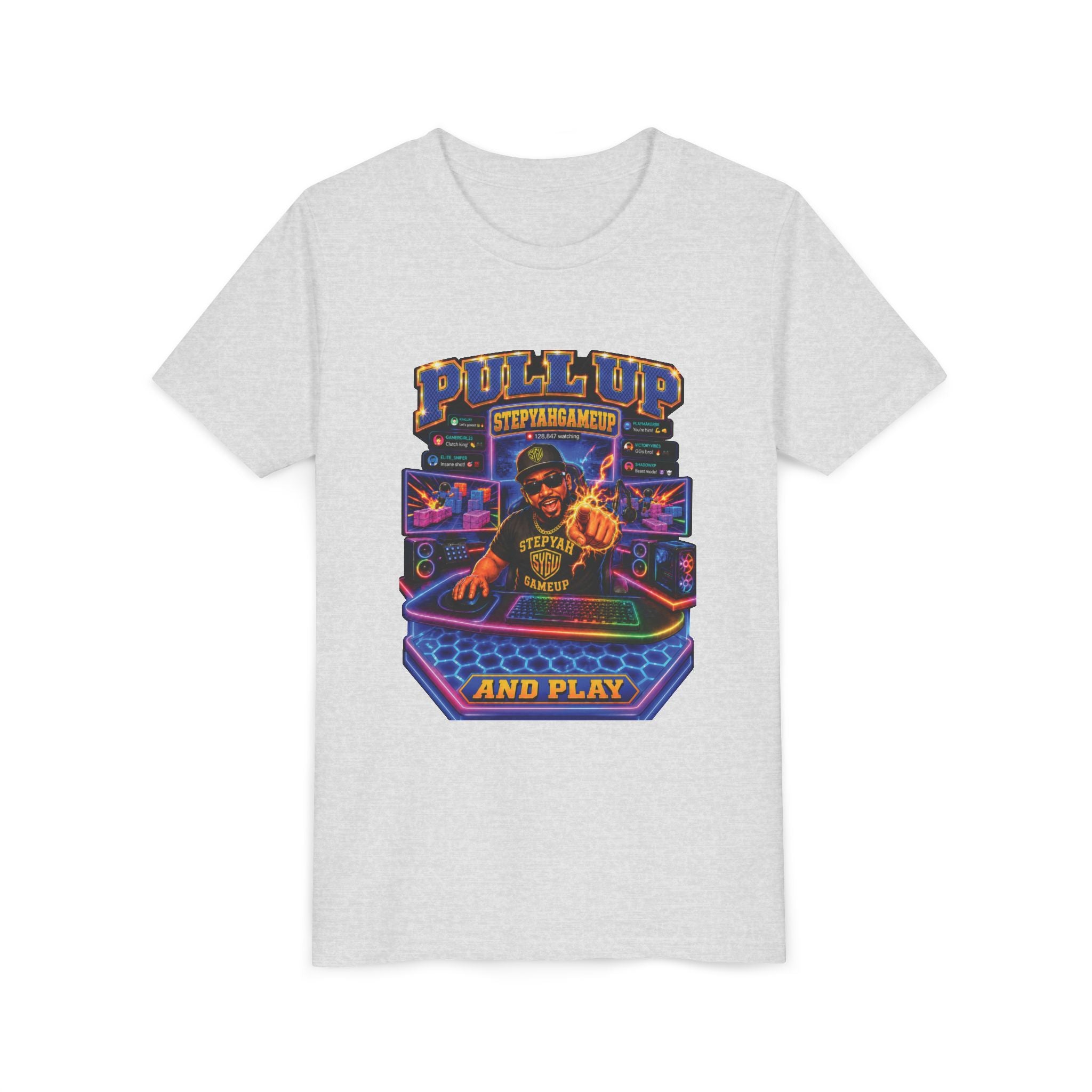 StepYahGameUp — Pull Up and Play | Youth Tee