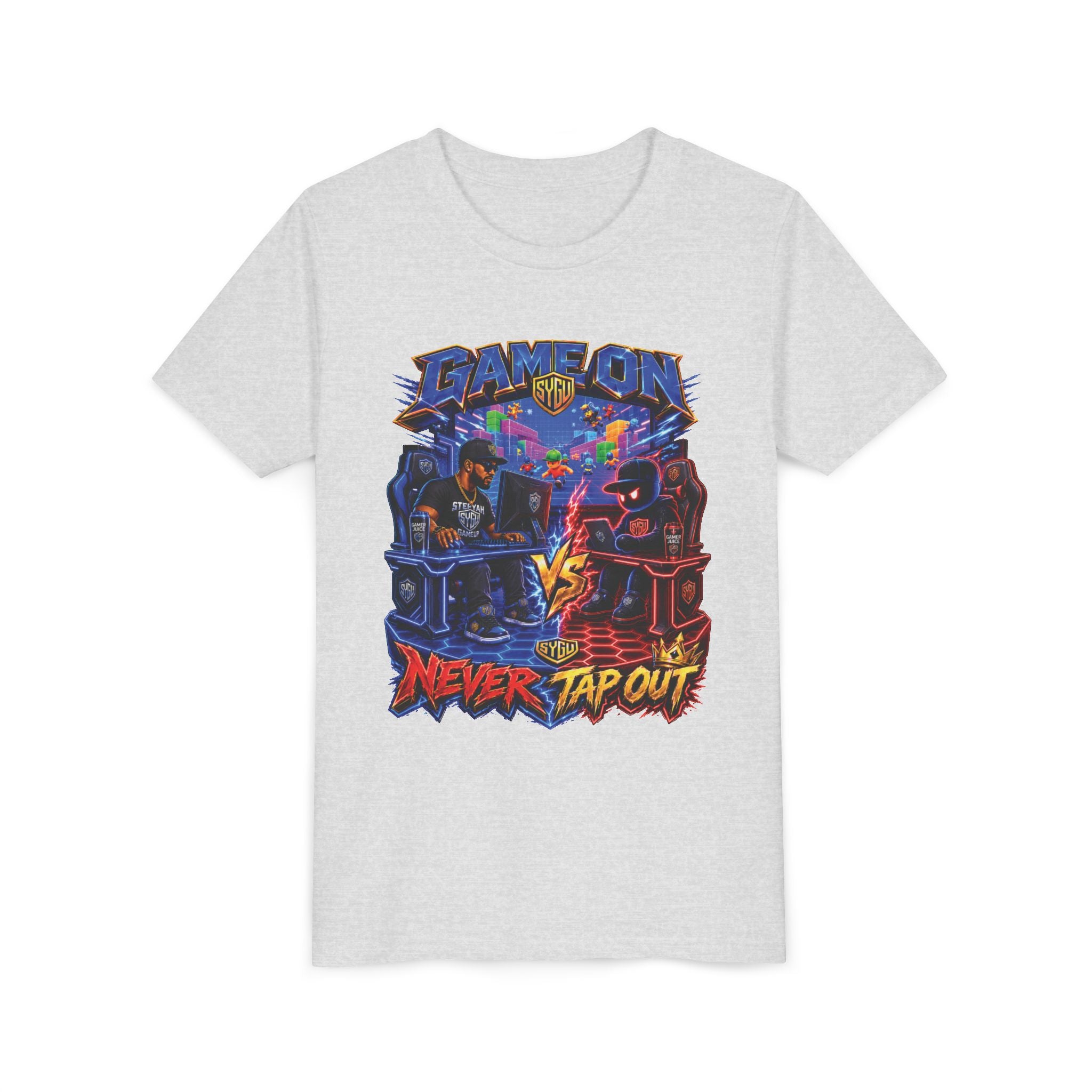 StepYahGameUp — Game On Never Tap Out | Youth Tee