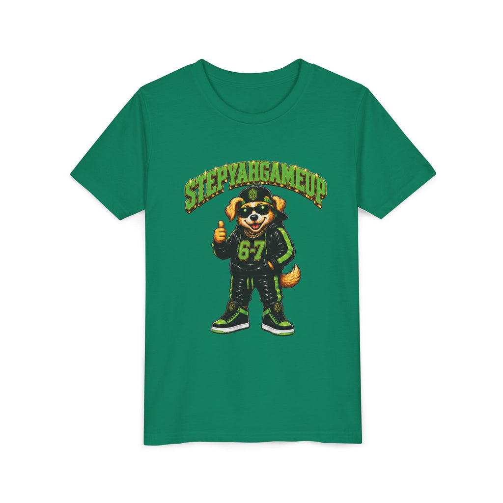 StepYahGameUp — SYGU Dog | 6-7 Green Edition | Unisex Youth Tee