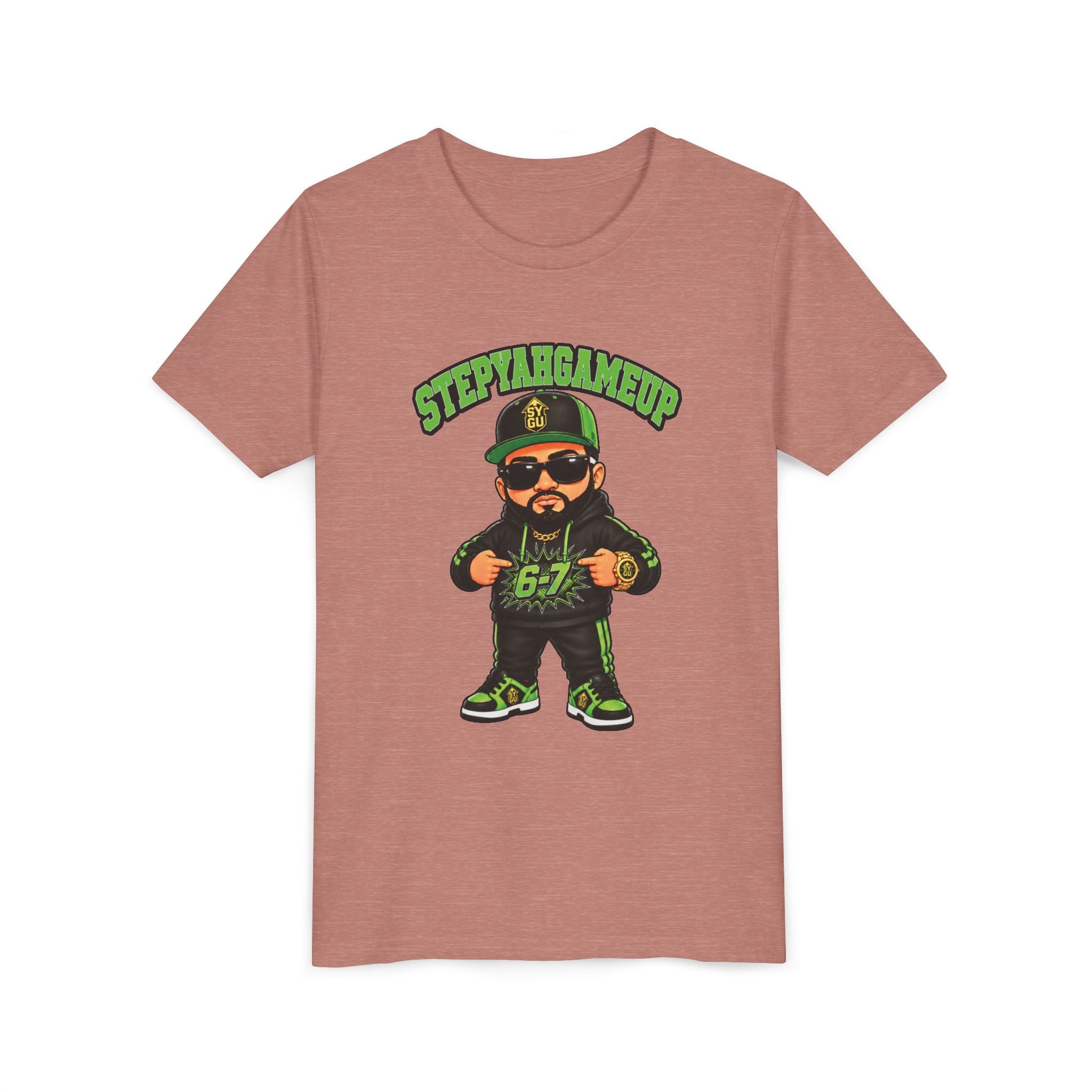 StepYahGameUp — Stumble Step Green Edition | Unisex Youth Tee