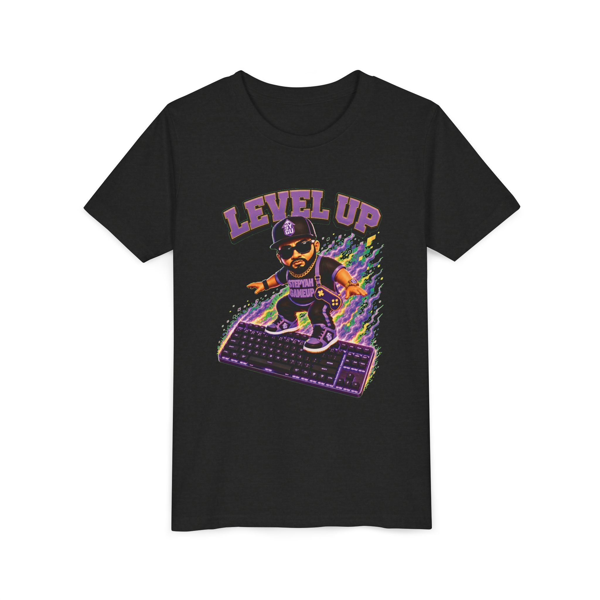 StepYahGameUp — Level Up | Keyboard Rider | Unisex Youth Tee