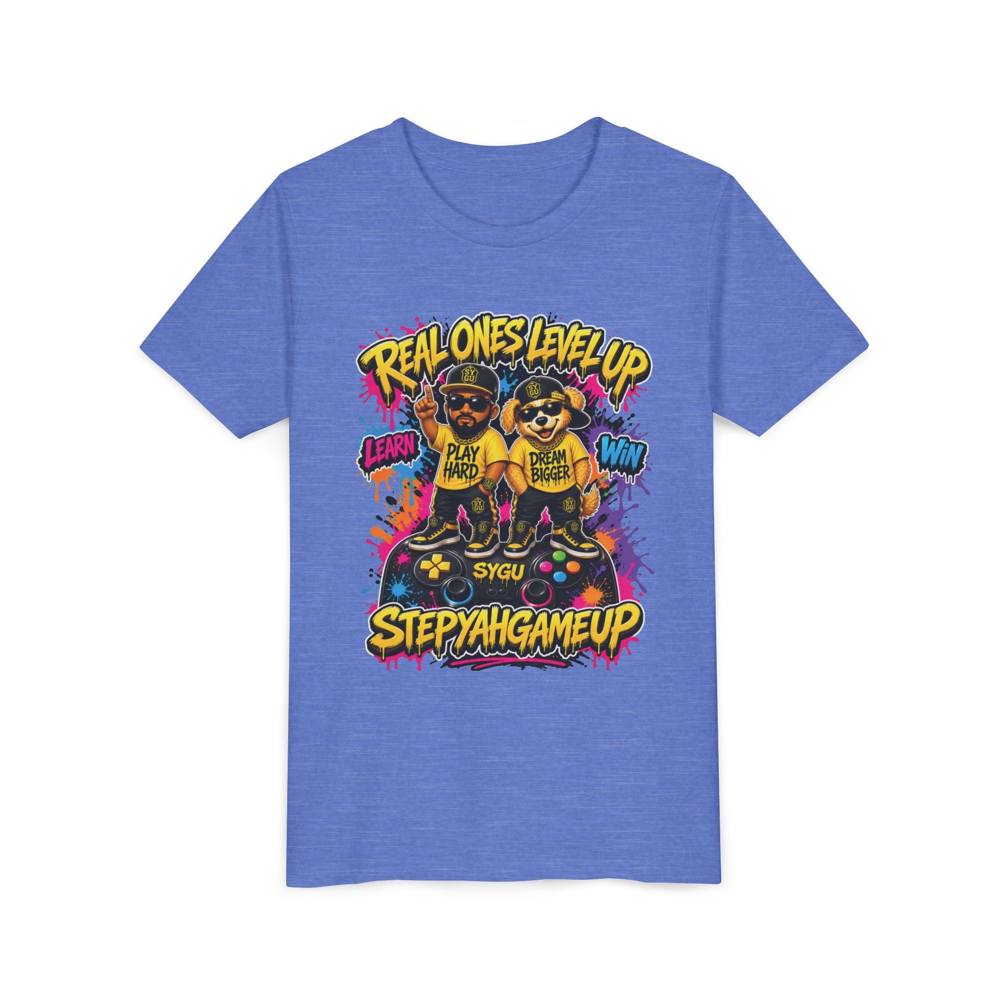 StepYahGameUp — Real Ones Level Up | Unisex Youth Tee