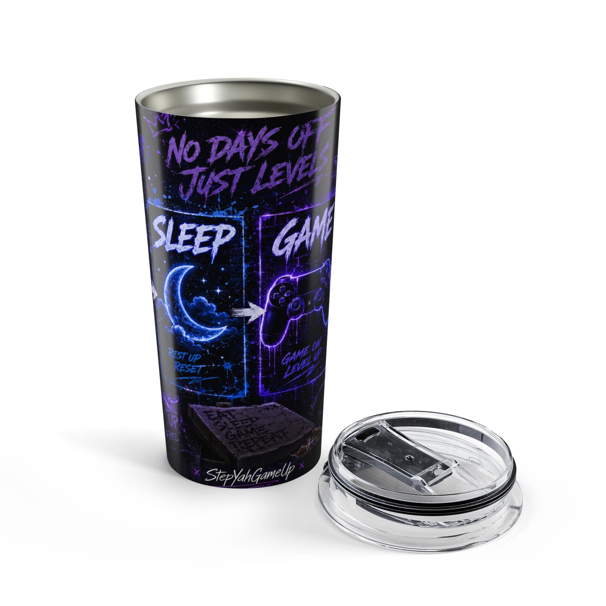 StepYahGameUp — Eat Sleep Game Repeat | 20oz Tumbler