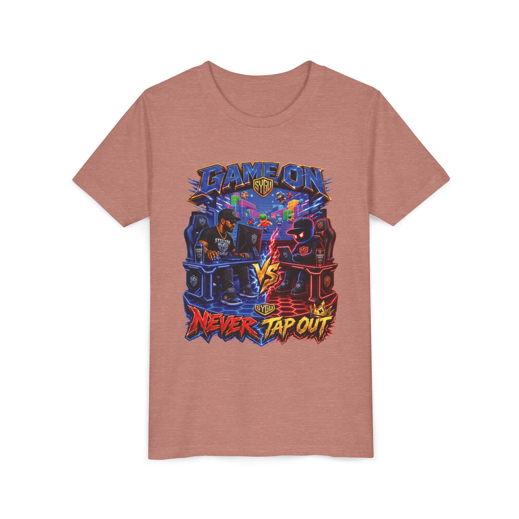 StepYahGameUp — Game On Never Tap Out | Youth Tee