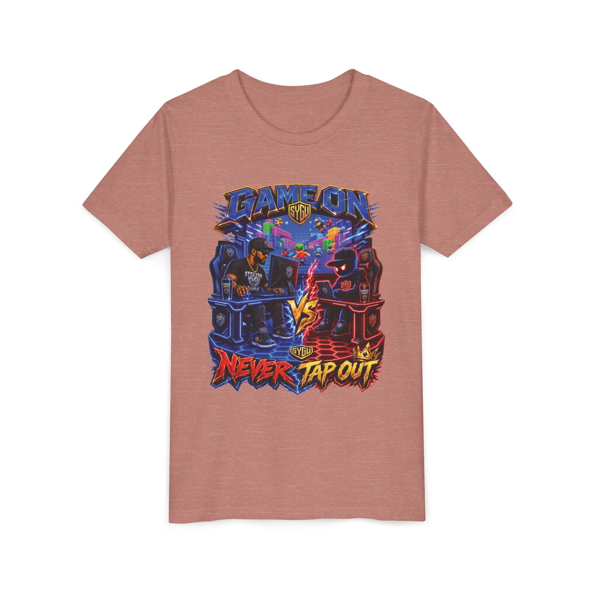 StepYahGameUp — Game On Never Tap Out | Youth Tee