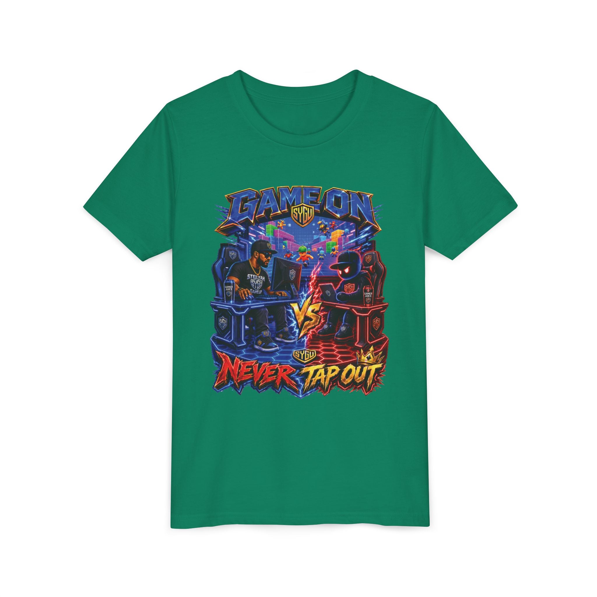 StepYahGameUp — Game On Never Tap Out | Youth Tee