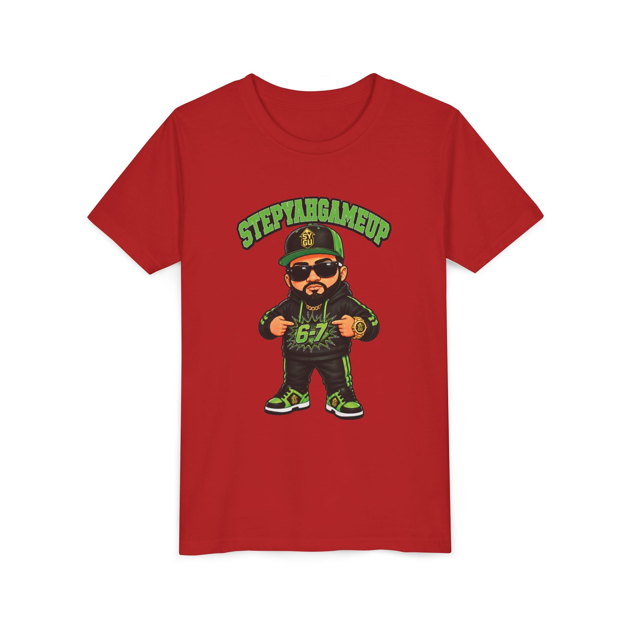 StepYahGameUp — Stumble Step Green Edition | Unisex Youth Tee