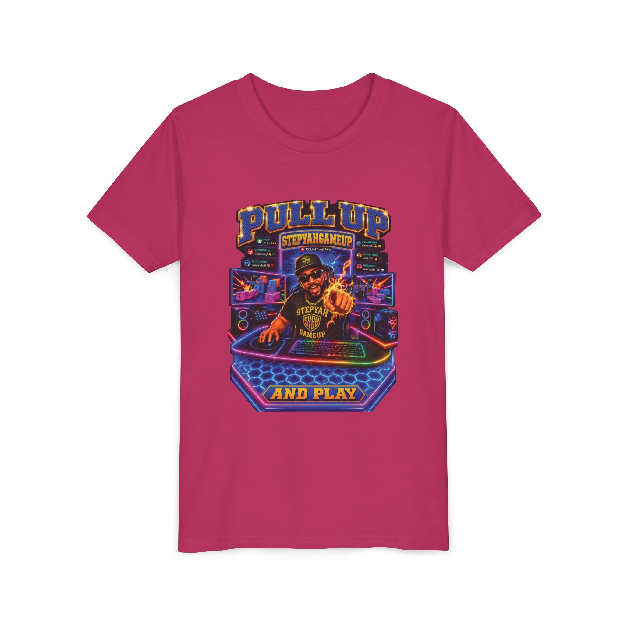 StepYahGameUp — Pull Up and Play | Youth Tee