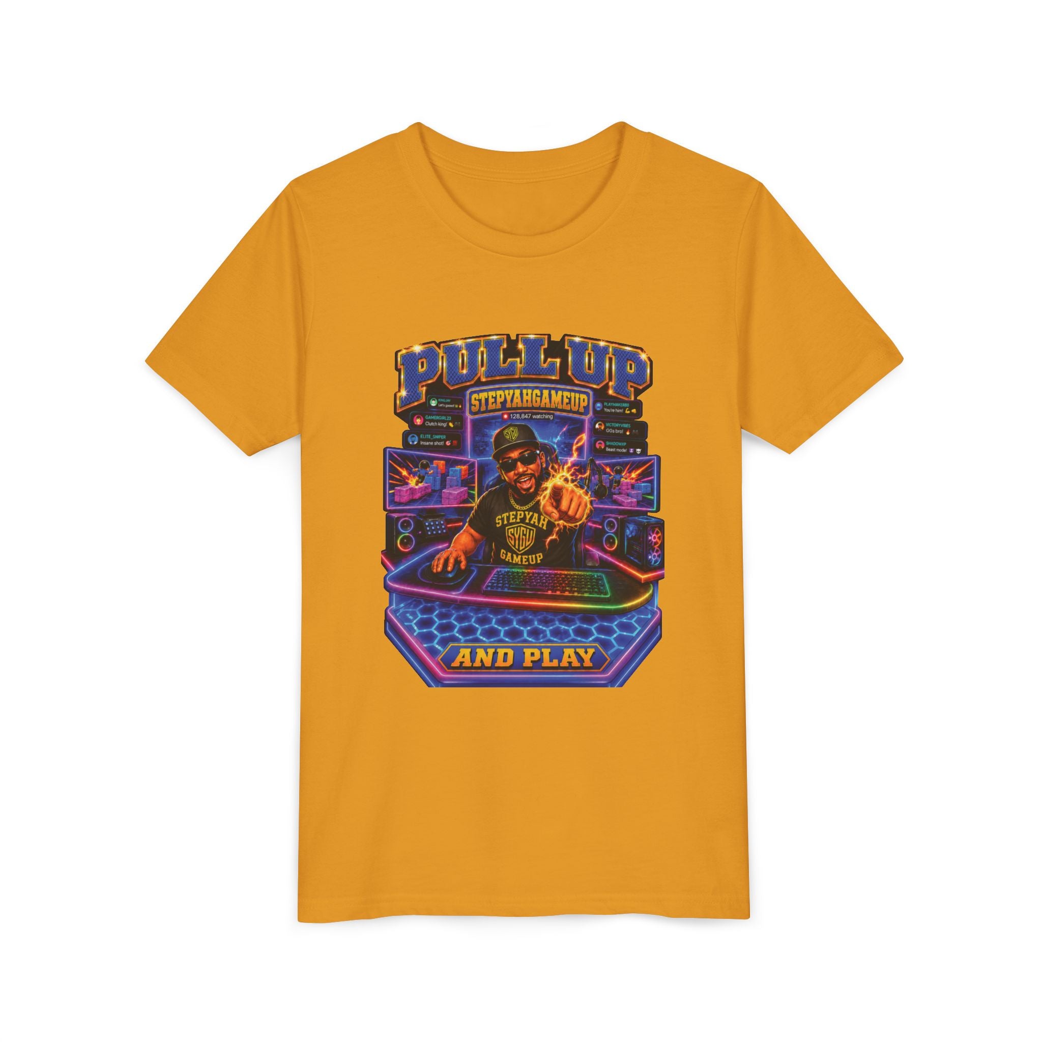 StepYahGameUp — Pull Up and Play | Youth Tee