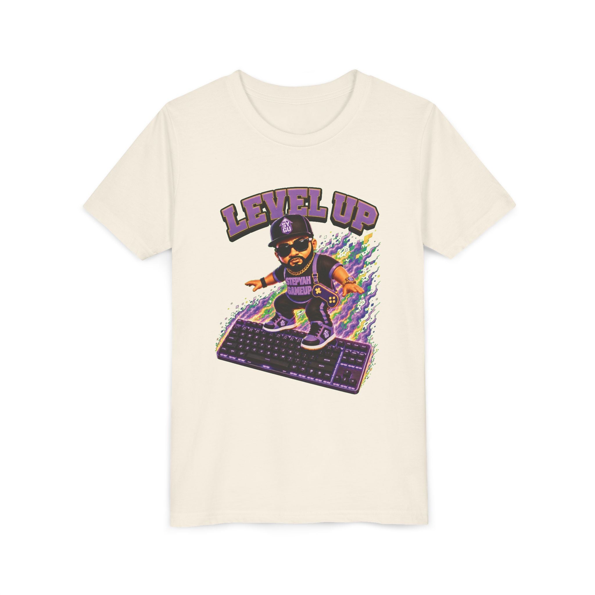 StepYahGameUp — Level Up | Keyboard Rider | Unisex Youth Tee