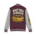 ✝️Walk By Faith Unisex Letterman — What Tried To Break Me Became My Testimony