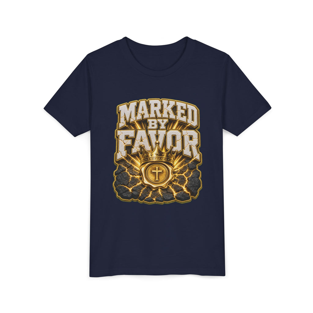 Walk By Faith ✝️ — Marked By Favor | Unisex Youth Tee