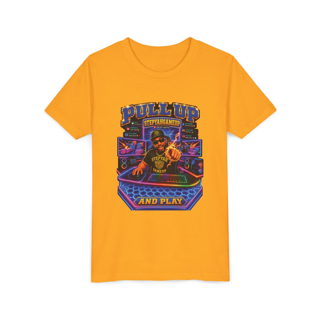 StepYahGameUp — Pull Up and Play | Youth Tee