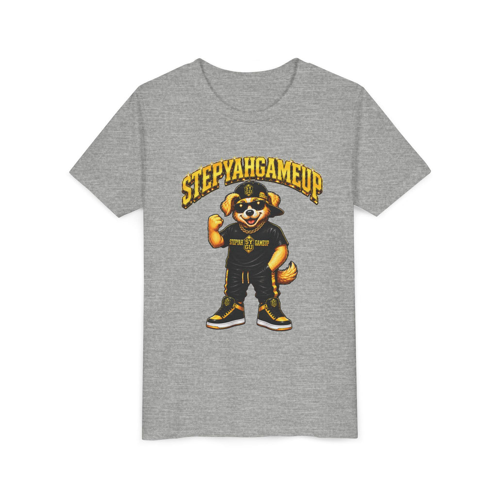 StepYahGameUp — SYGU Dog | Gold Edition | Unisex Youth Tee