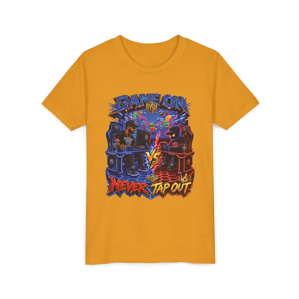 StepYahGameUp — Game On Never Tap Out | Youth Tee