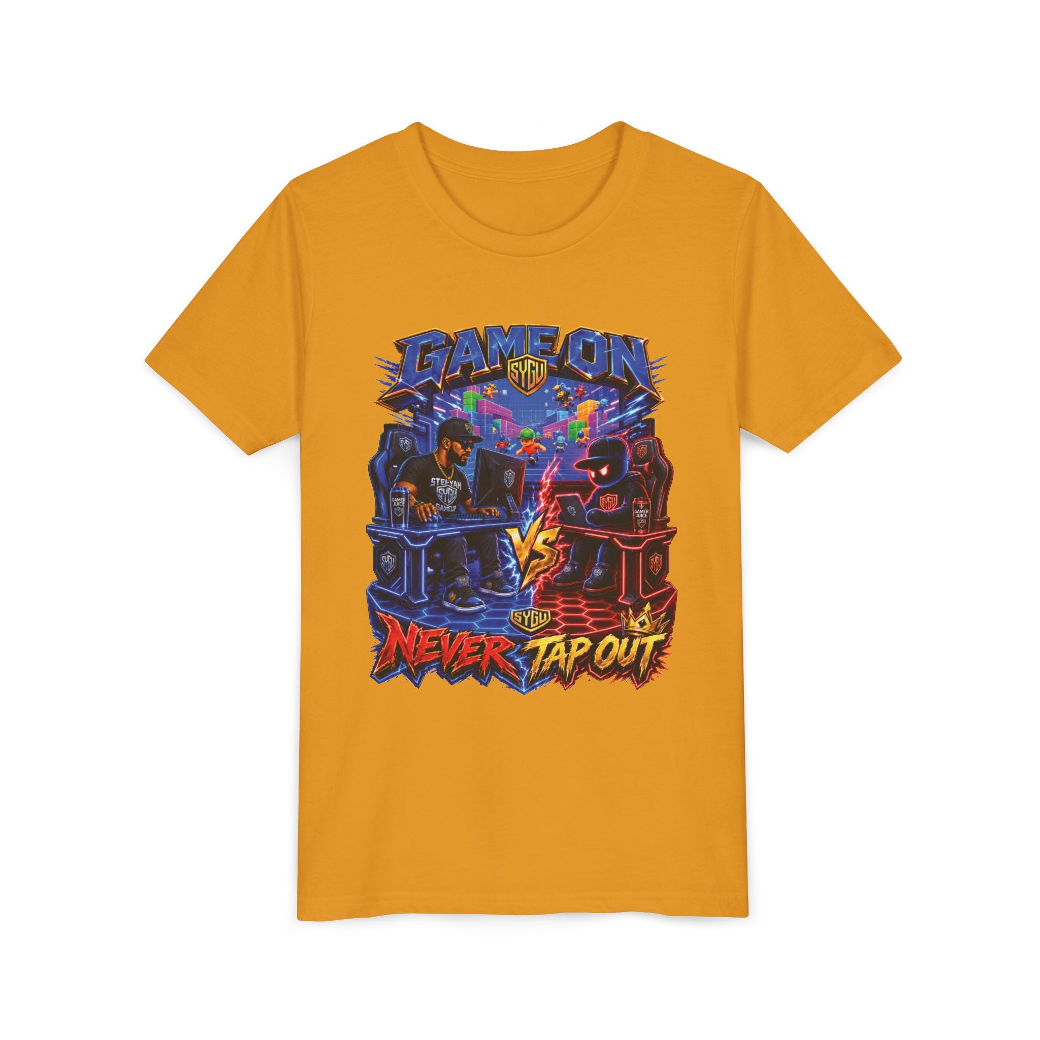 StepYahGameUp — Game On Never Tap Out | Youth Tee