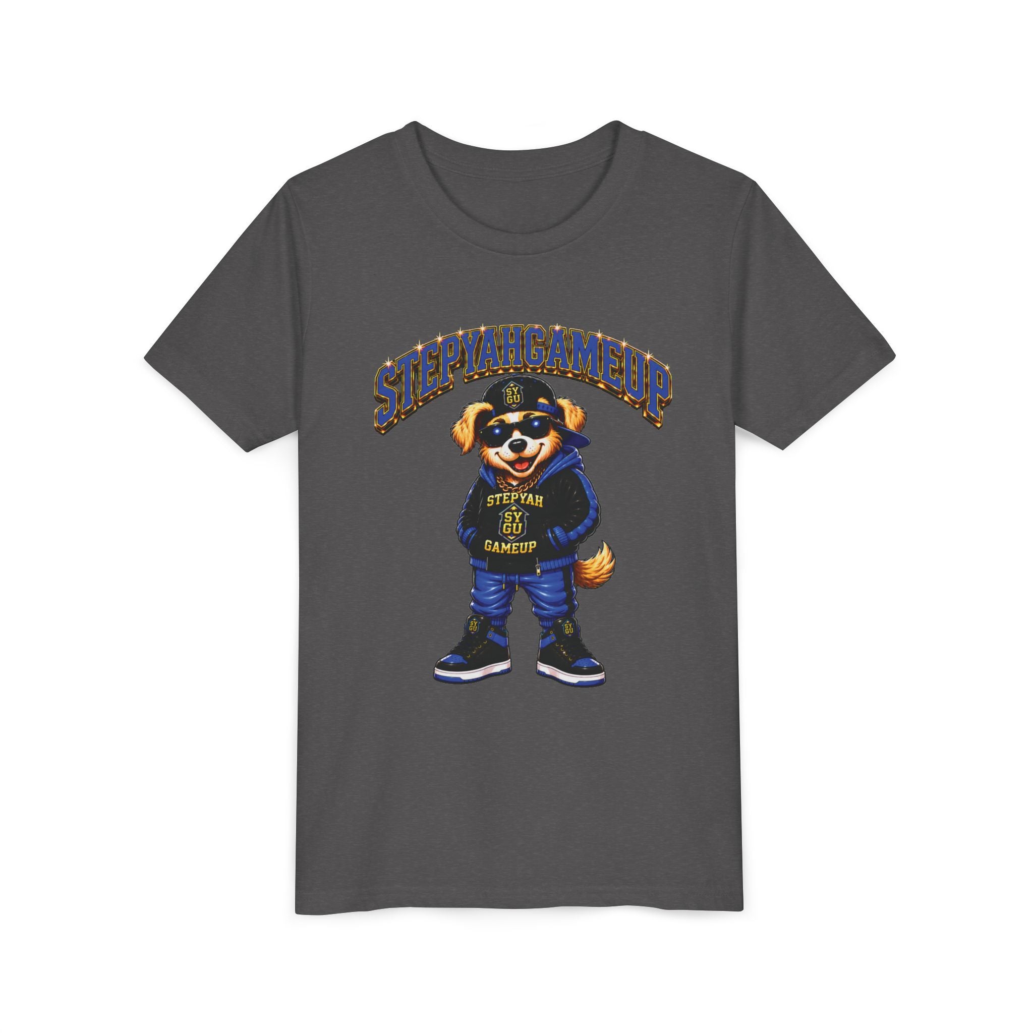 StepYahGameUp — SYGU Dog | Blue Edition | Unisex Youth Tee