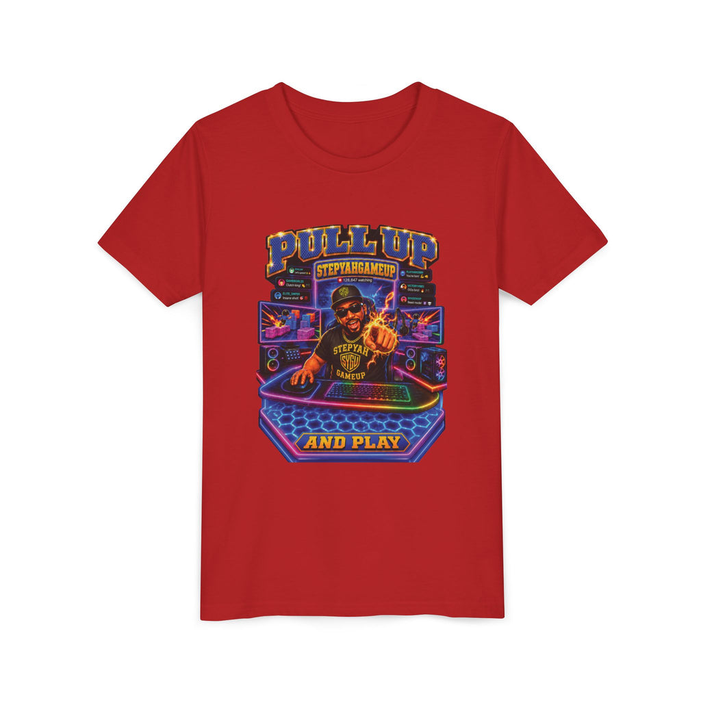 StepYahGameUp — Pull Up and Play | Youth Tee