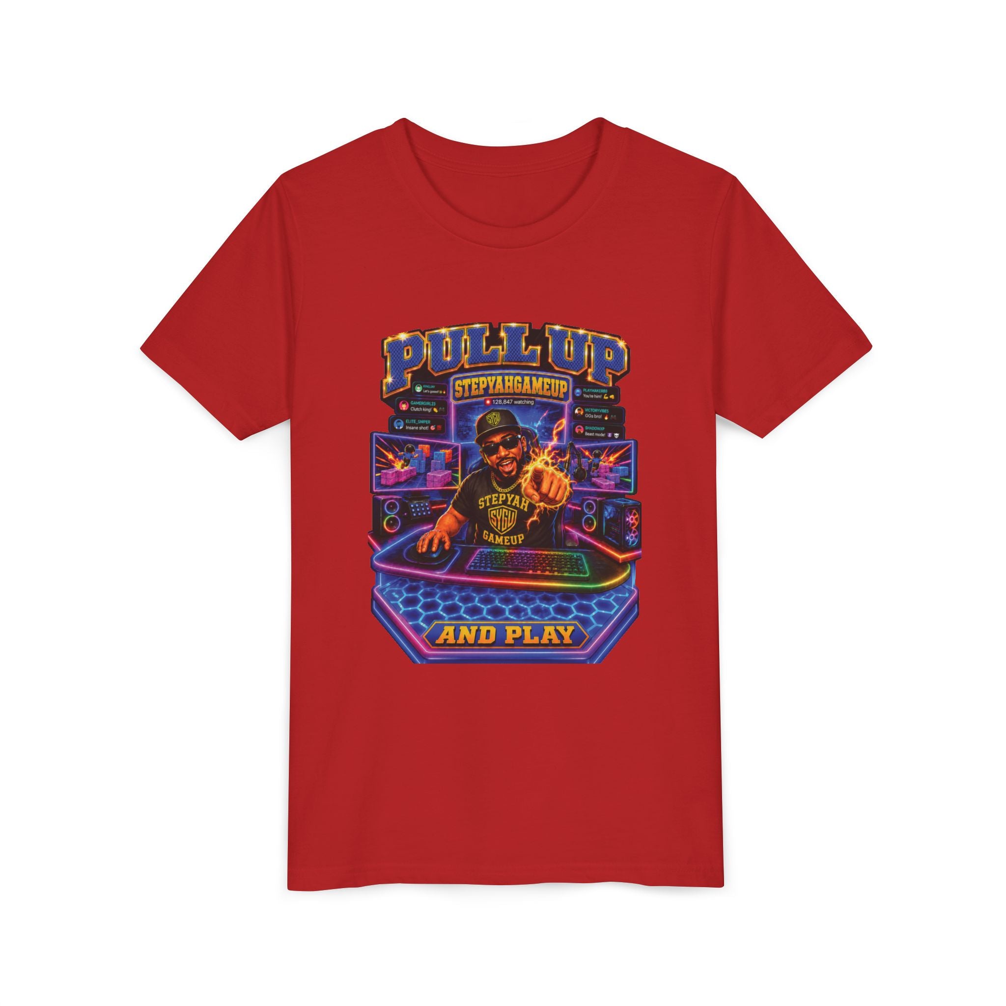 StepYahGameUp — Pull Up and Play | Youth Tee