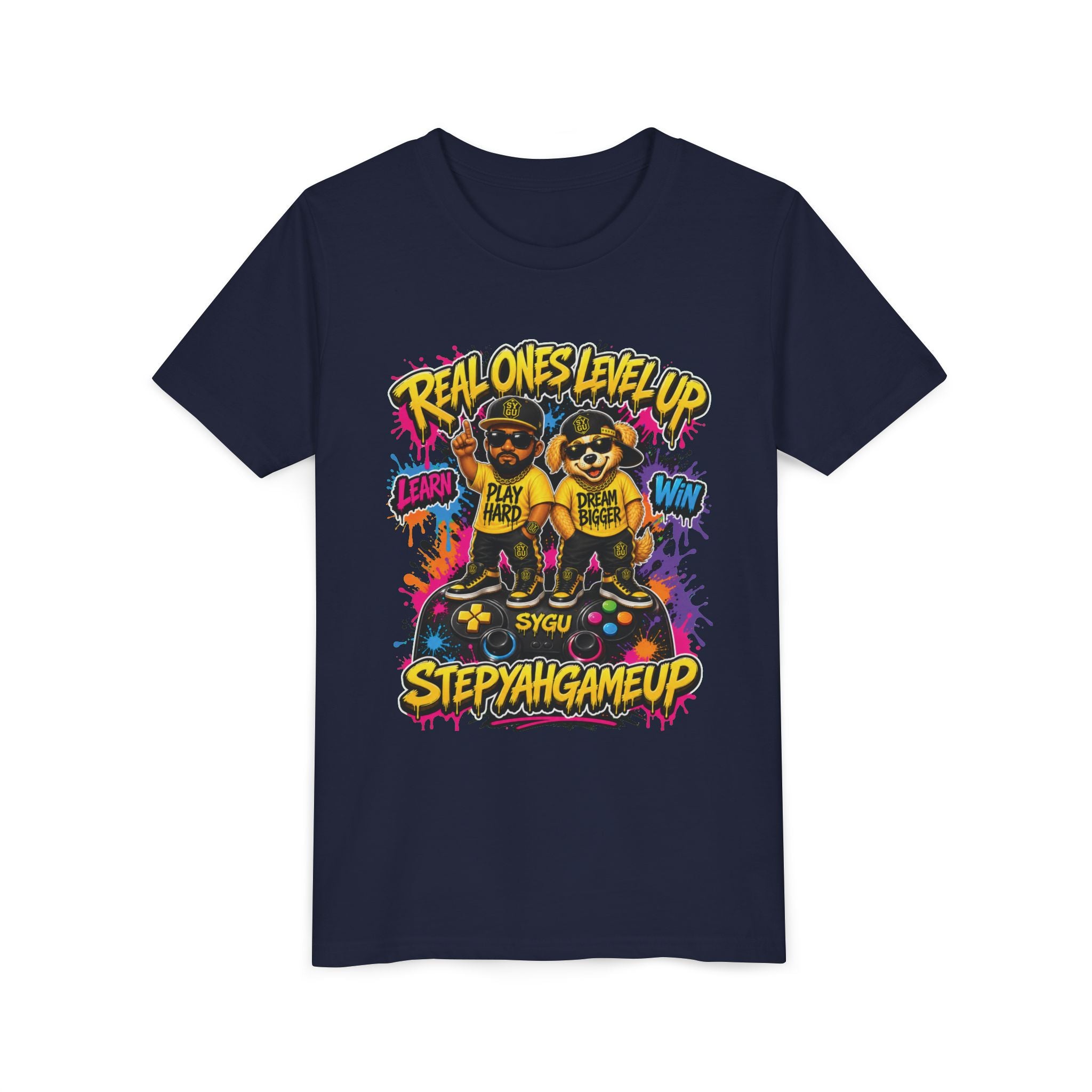 StepYahGameUp — Real Ones Level Up | Unisex Youth Tee