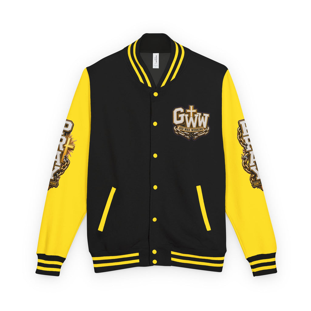 Walk By Faith Unisex Letterman ✝️ — God Was Working While I Was Worrying